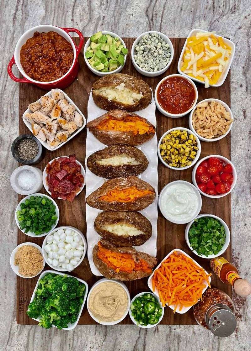 Baked Sweet Potato & Toppings Bar