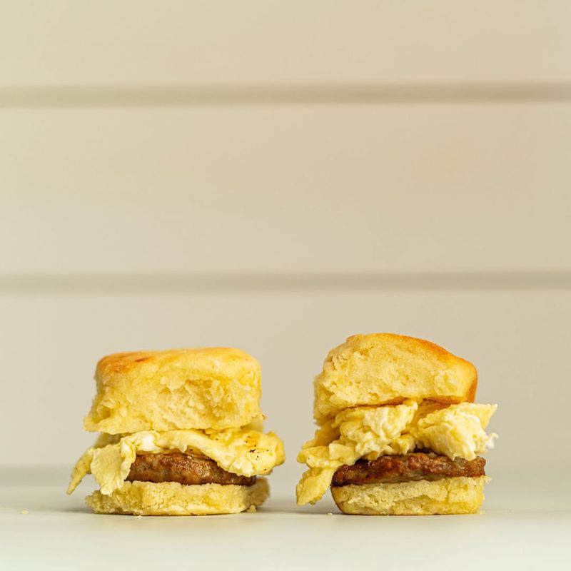 Drive-Thru Sausage Biscuit Sandwiches