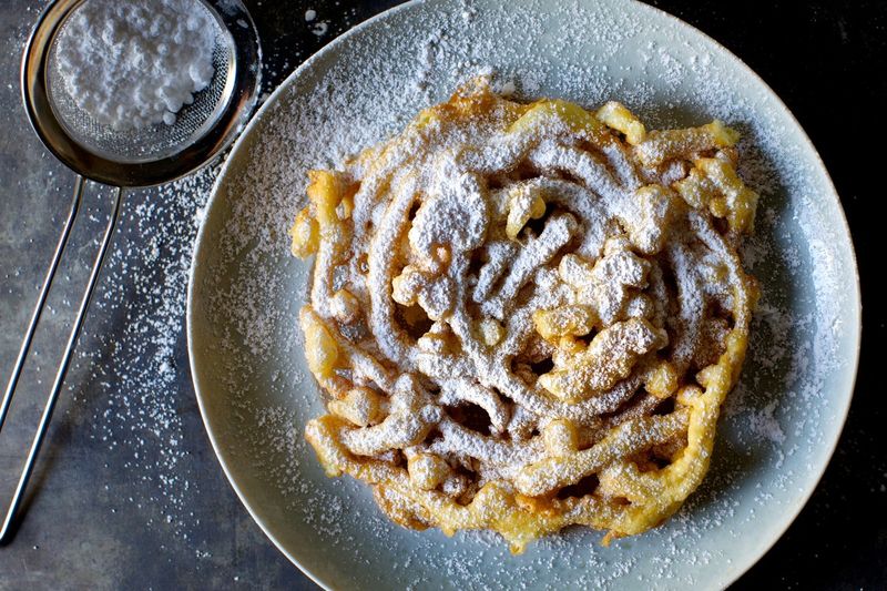 Classic Funnel Cake (Just Powdered Sugar)