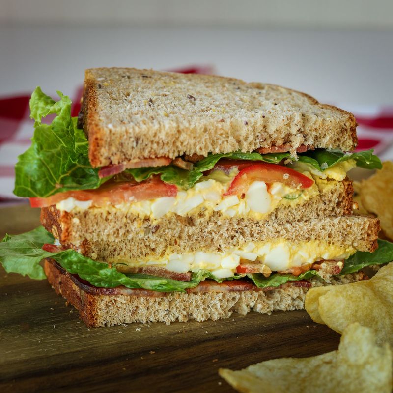 Breakfast Sandwiches with Lettuce or Tomato