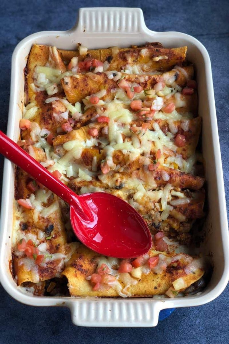 Trader Joe’s Chicken Enchiladas (Red Sauce)
