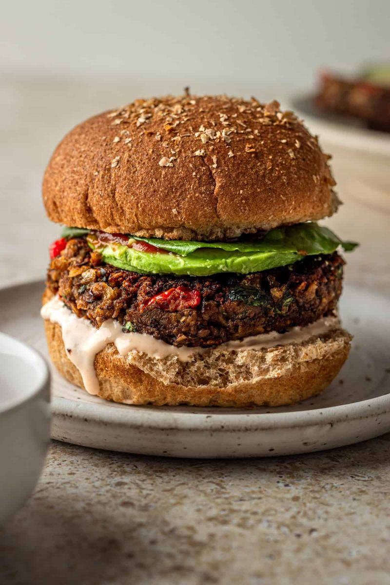 Frozen Veggie Burgers (Black Bean or Lentil-Based)