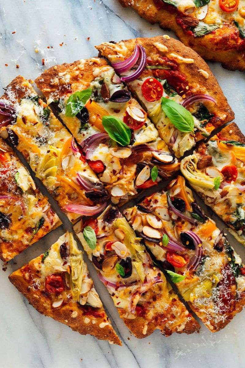 Veggie Pizza (On Whole Wheat or Cauliflower Crust)