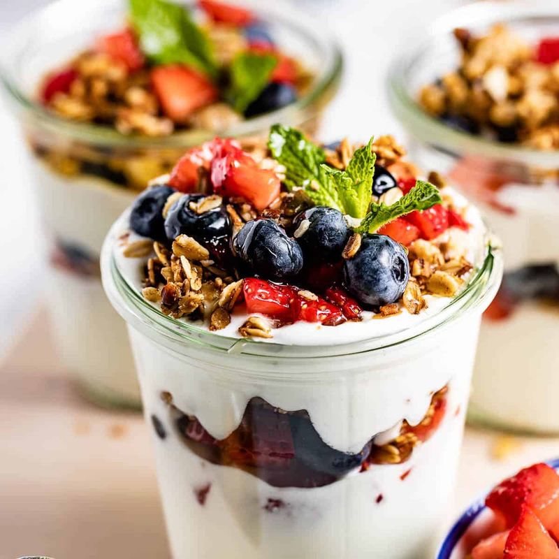 Greek Yogurt Parfait with Berries and Nuts