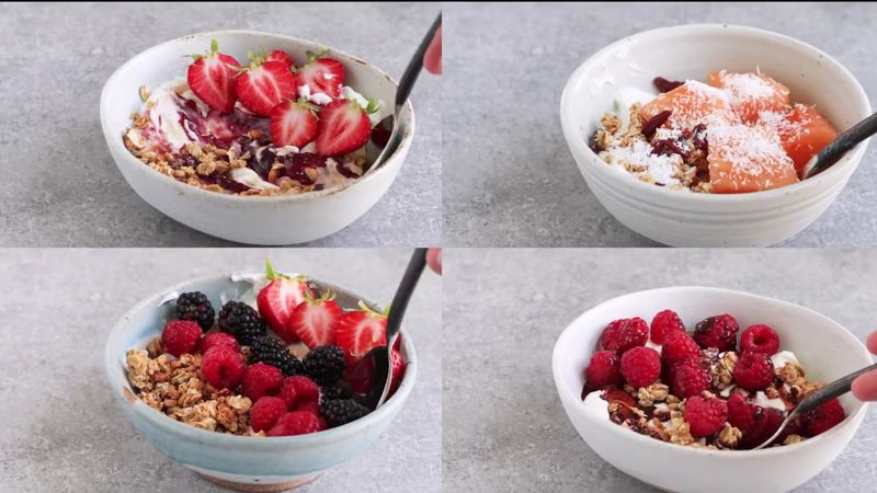 Yogurt in Open Bowls