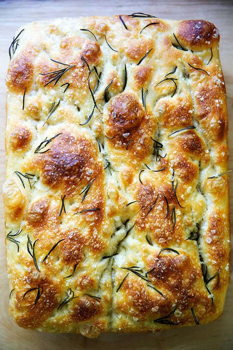 Basic Focaccia with Olive Oil and Herbs