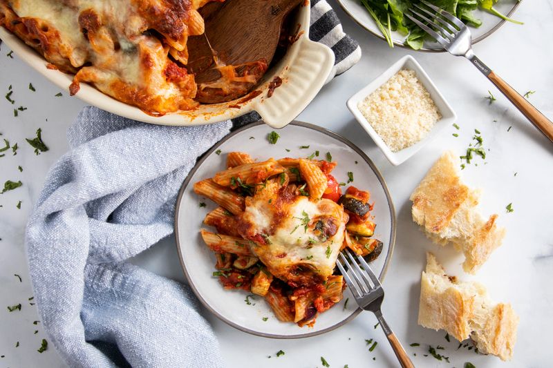 Roasted Veggie Pasta Bake