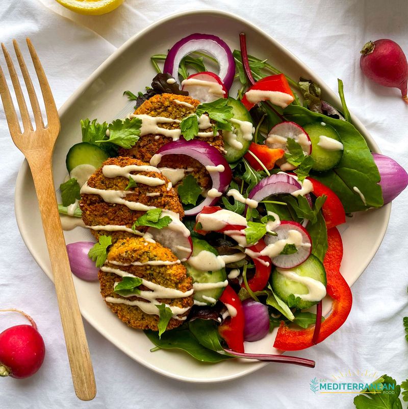Baked Falafel with Lemon-Tahini Sauce