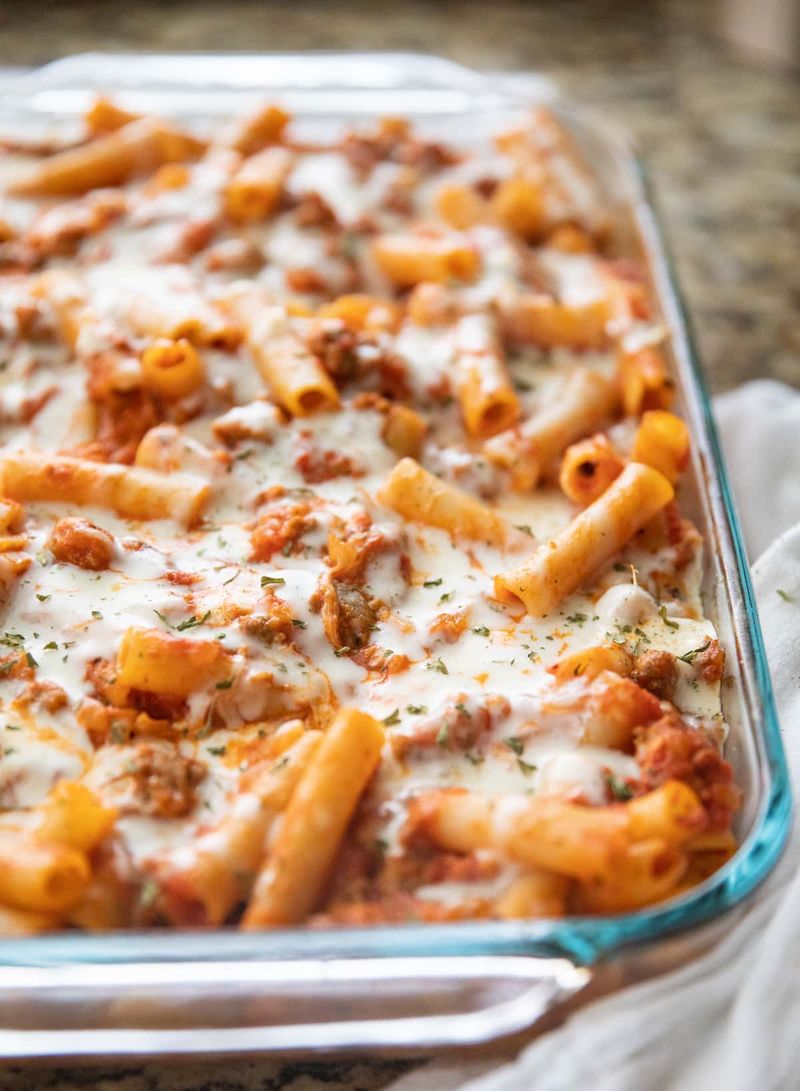 Baked Ziti with Cottage Cheese