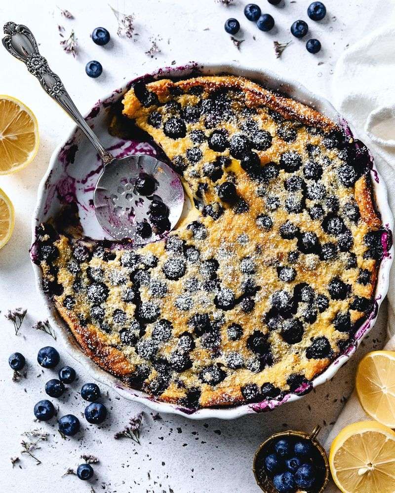 Blueberry Lemon Clafoutis