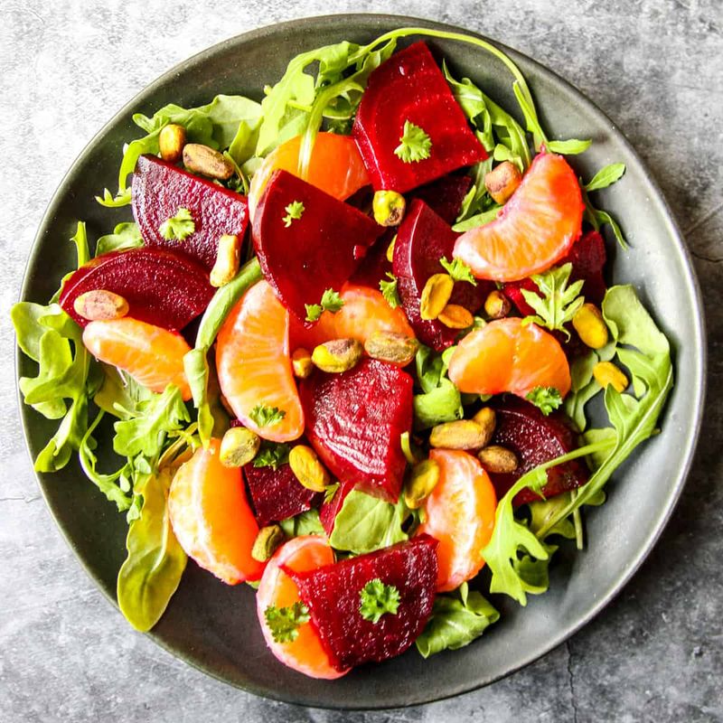 Beet & Orange Salad with Pistachios and Feta