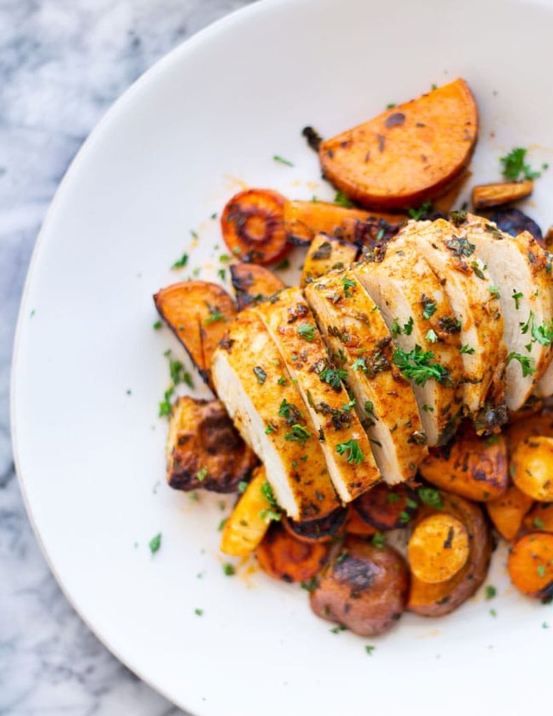 Rotisserie Chicken + Steamed Veggies