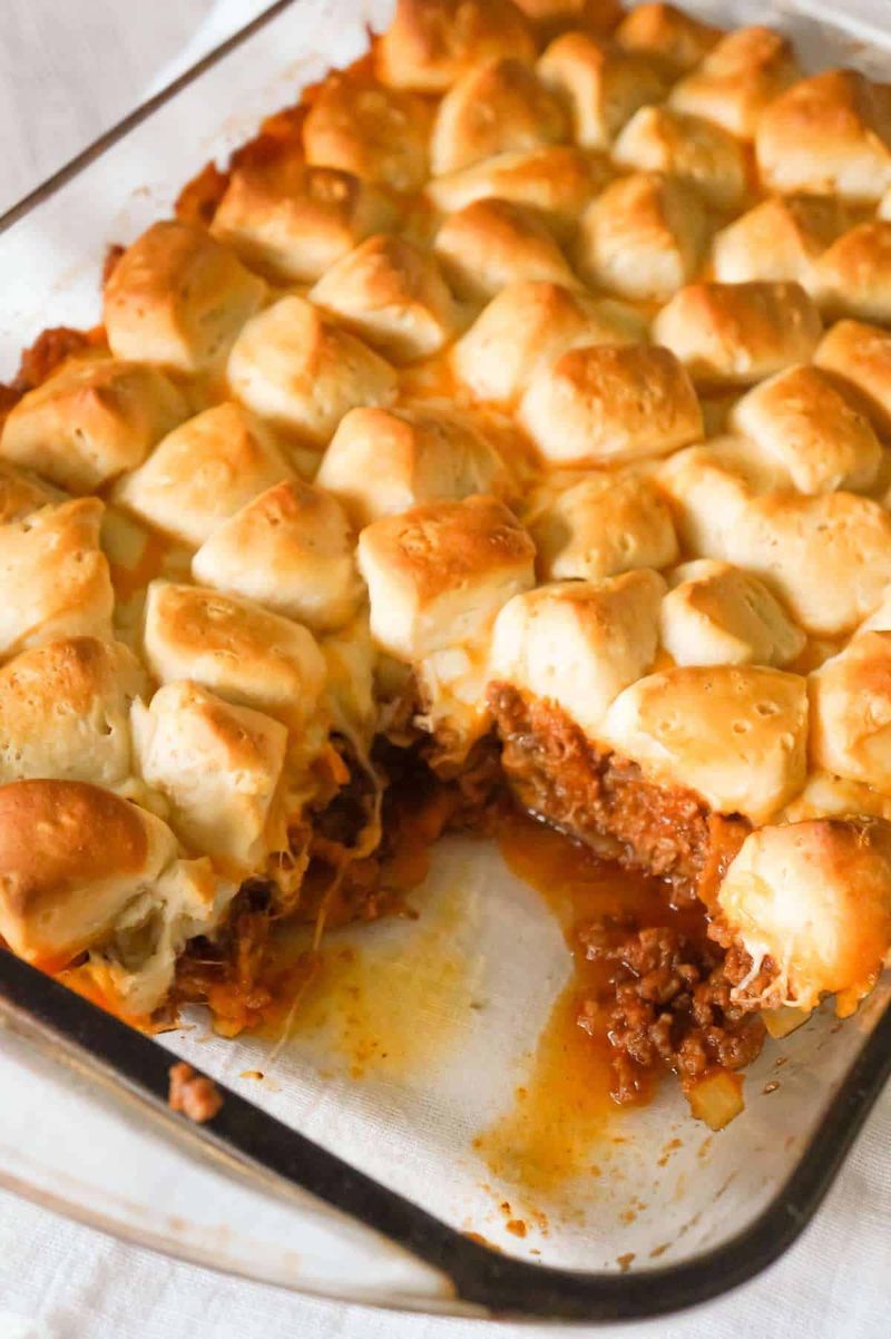 Sloppy Joe Biscuit Casserole