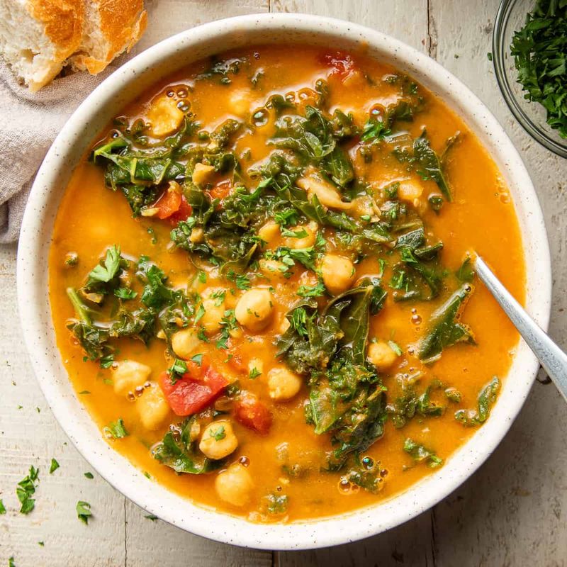 Chickpea Stew with Kale and Tomatoes