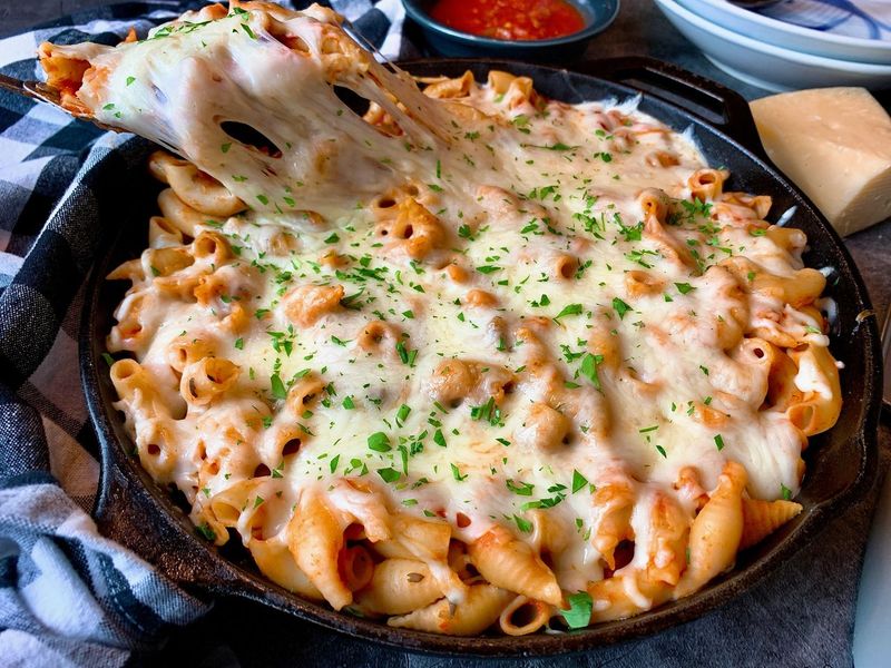 Pasta with Marinara and Mozzarella
