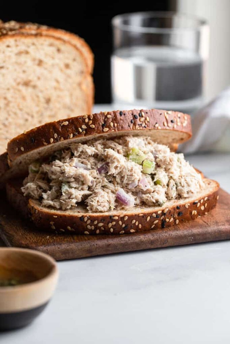 Tuna Salad with Greek Yogurt on Rye