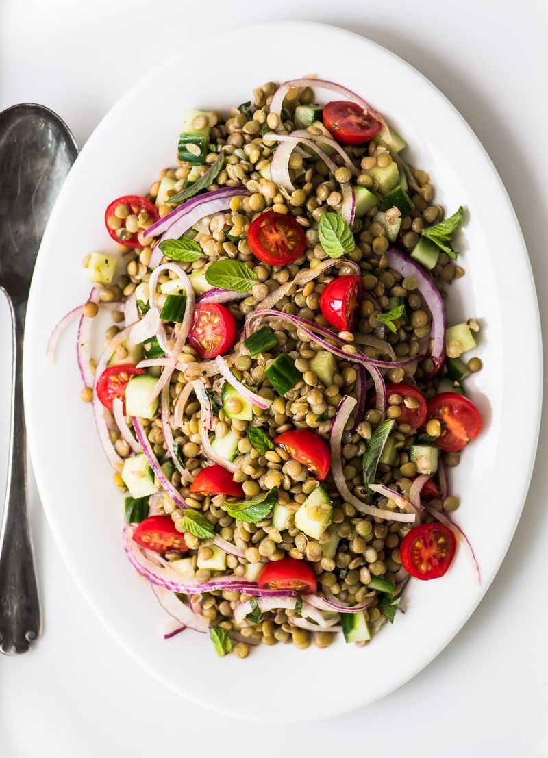 Lentil & Cucumber Salad with Fresh Herbs