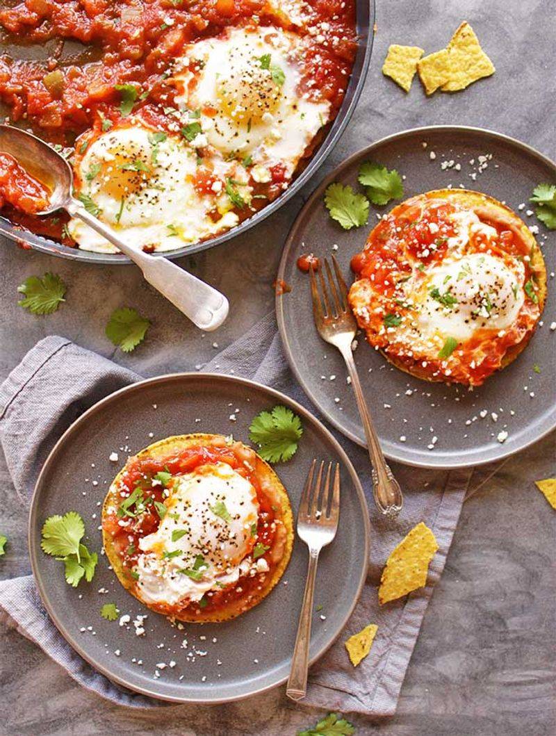 Huevos Rancheros with Bland Salsa