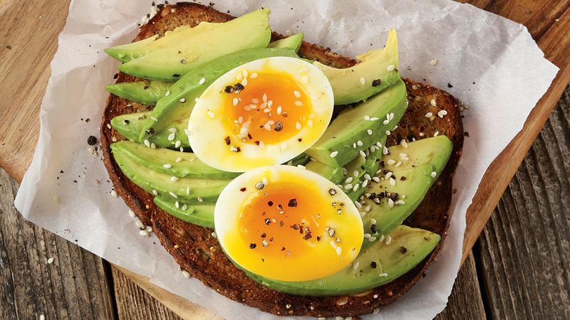 Eggs with Whole-Grain Toast and Avocado