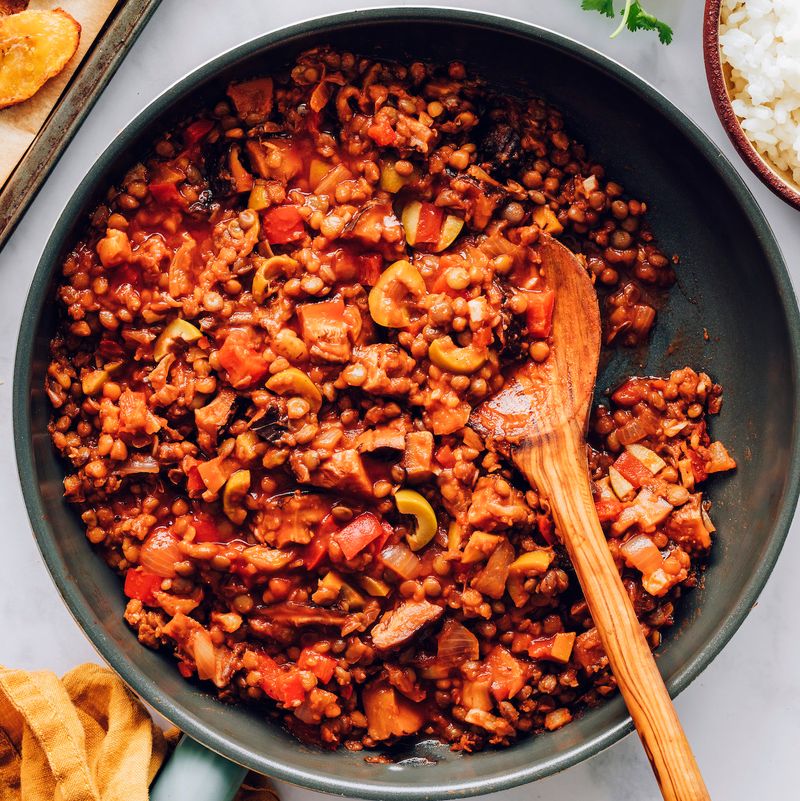 Vegan Picadillo with Cauliflower and Raisins