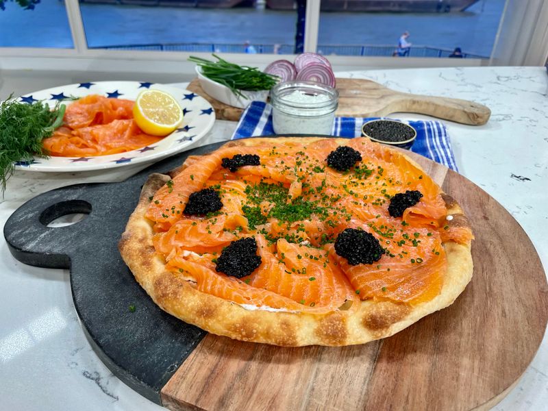Wolfgang Puck’s Smoked Salmon Pizza