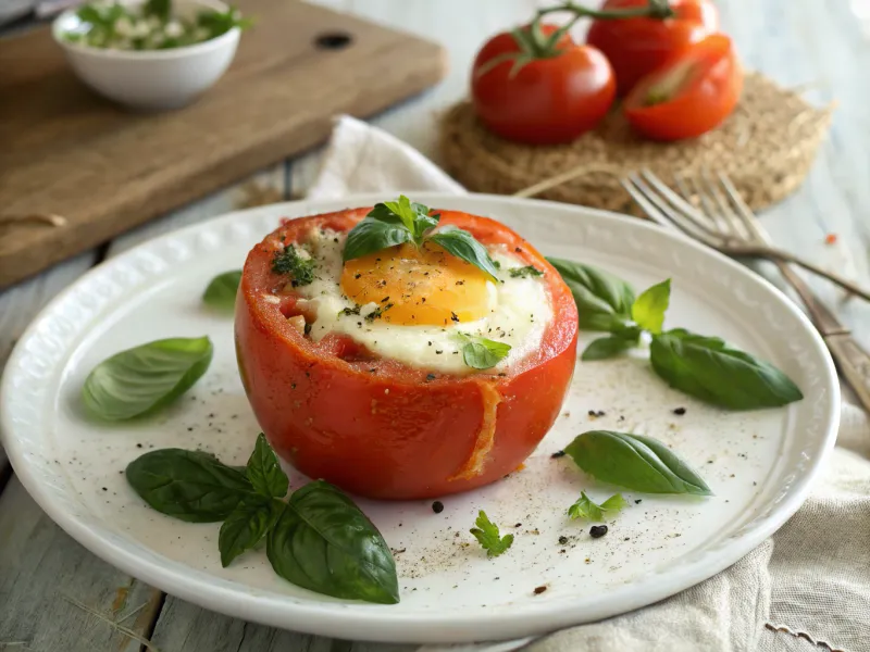 Baked Egg in Tomato