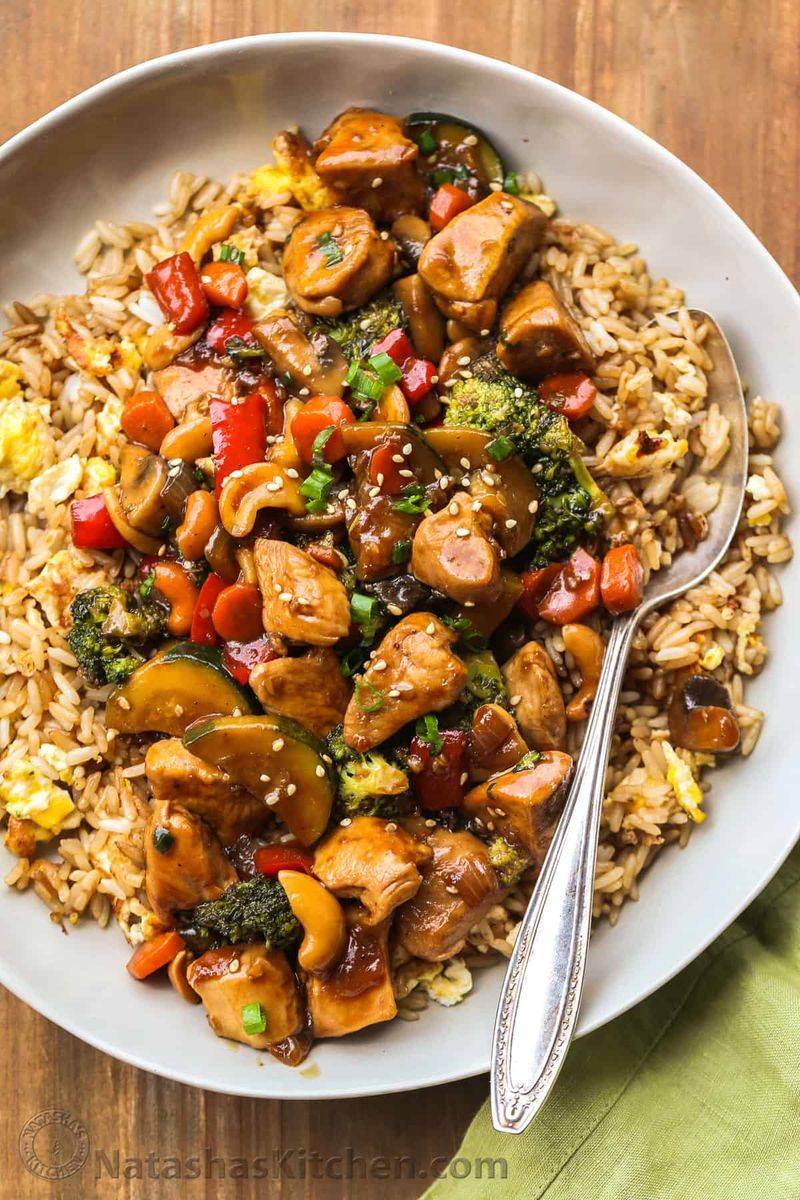 Stir-Fry Chicken with Brown Rice