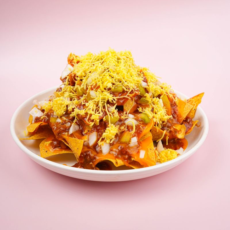 Nachos Piled Sky-High with Everything