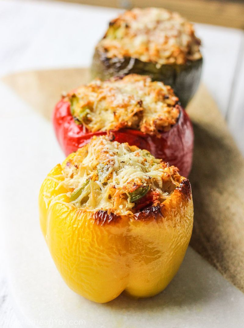 Stuffed Bell Peppers with Quinoa and Turkey
