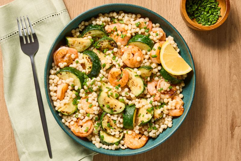 Lemon-Garlic Shrimp with Couscous