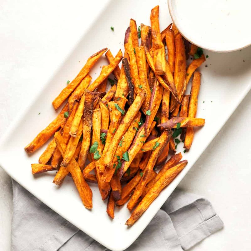 Baked Sweet Potato Fries with Sea Salt