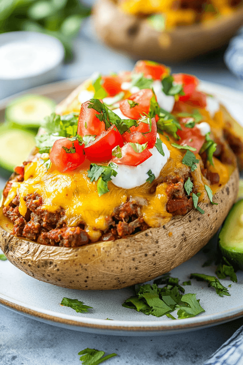 Taco-Stuffed Potatoes