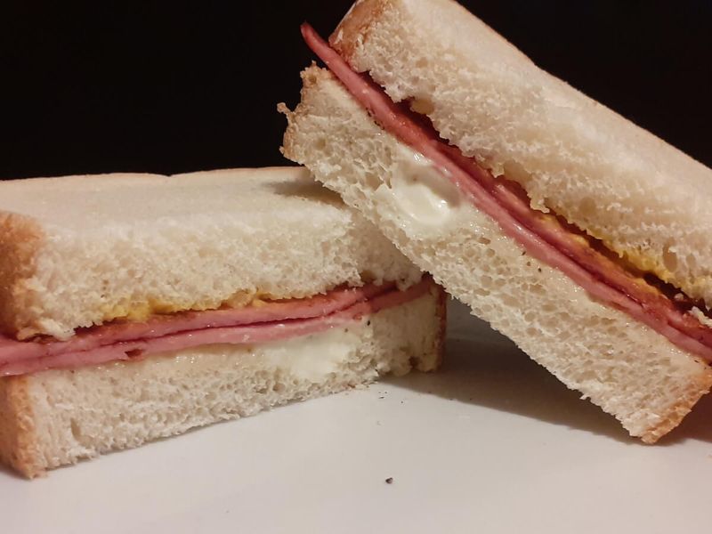 White Bread Bologna Stack