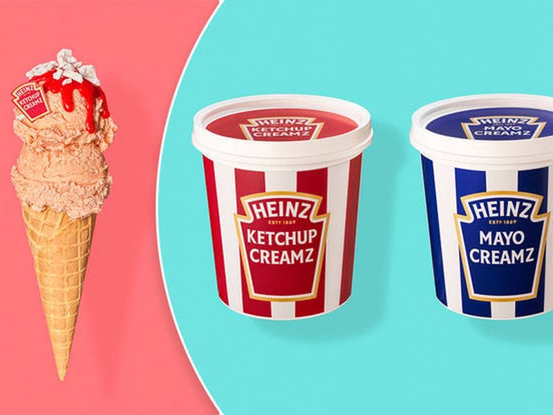 Heinz Ketchup & Mayonnaise Ice Cream (Limited Gag Flavor)