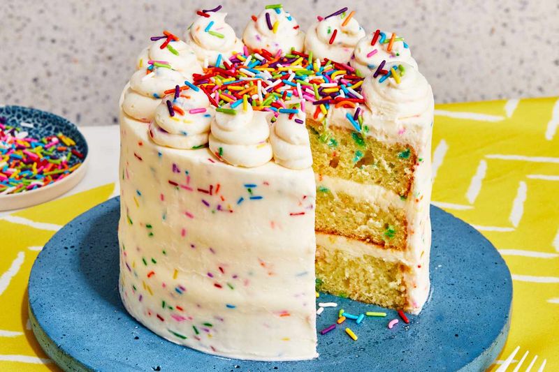 Confetti Cakes with Soft Buttercream