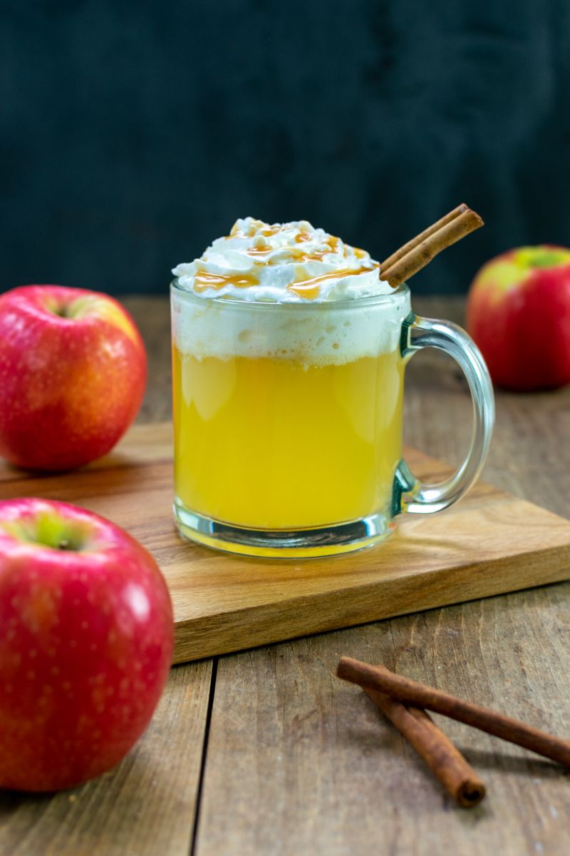 Steamed Apple Juice with Cinnamon Dolce Syrup