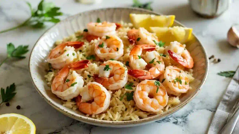 Garlic Butter Shrimp with Rice