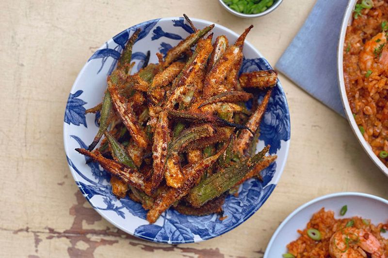 Cajun Roasted Okra & Peppers