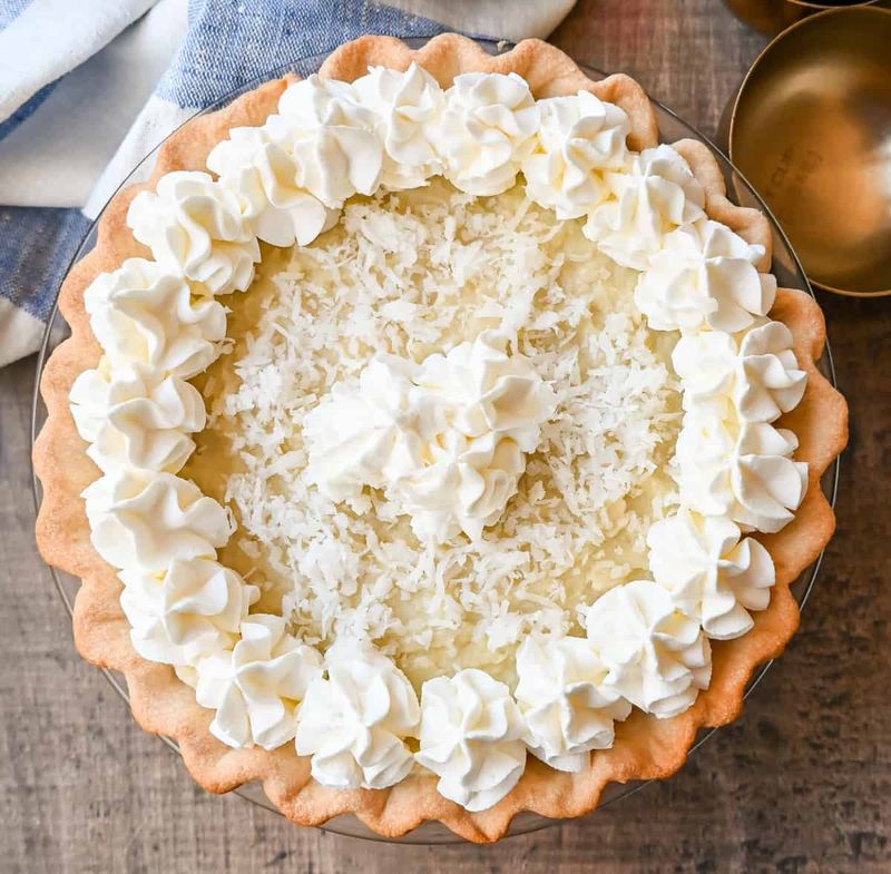 Coconut Cream Pie with Too Much Whipped Topping