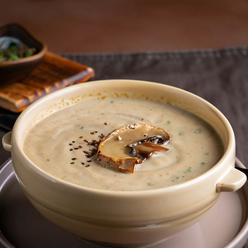 Blue Cheese and Mushroom Soup