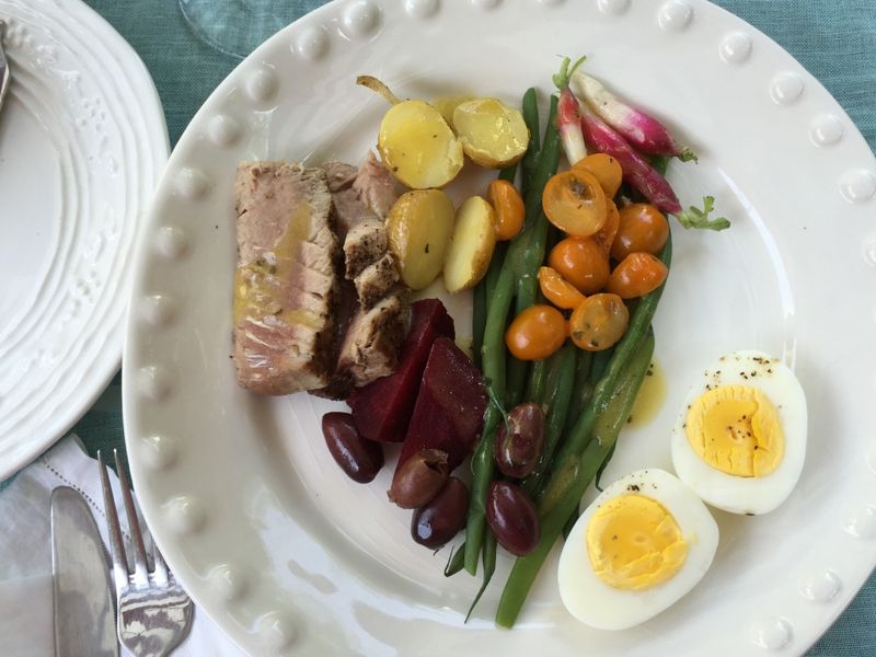 France – Roast Chicken with Haricots Verts and Crème Caramel for Dessert