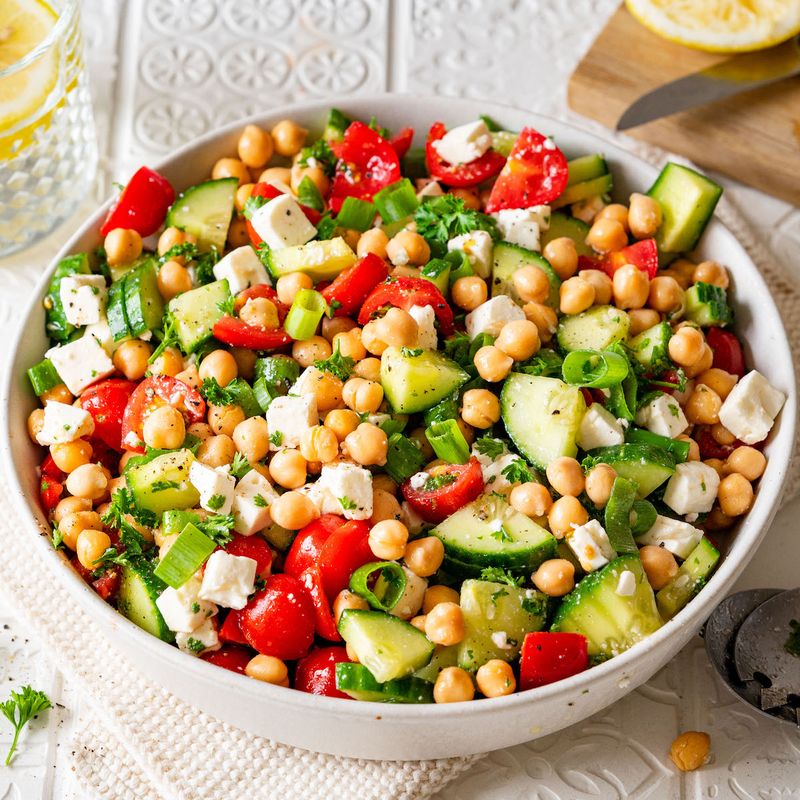Mediterranean Chickpea Cucumber Salad