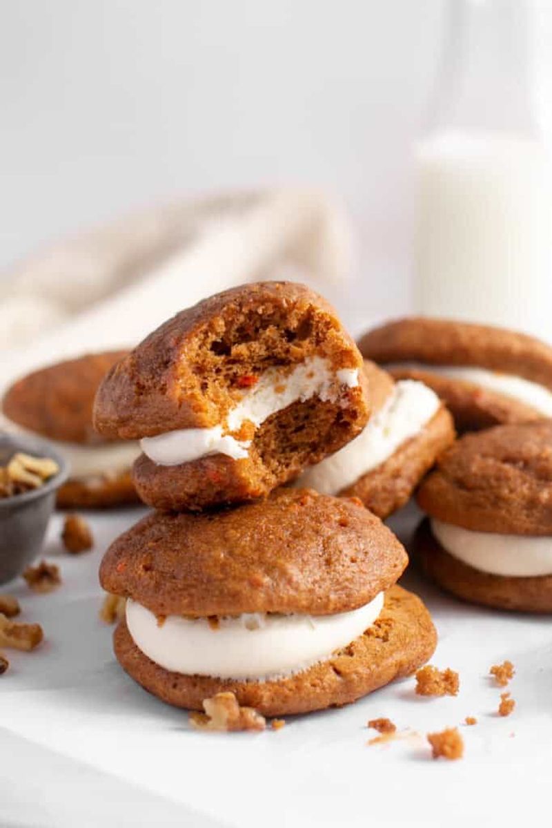 Carrot Cake Whoopie Pies with Cream Cheese Filling