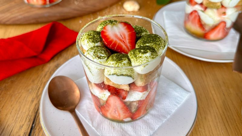 Matcha Strawberry Tiramisu