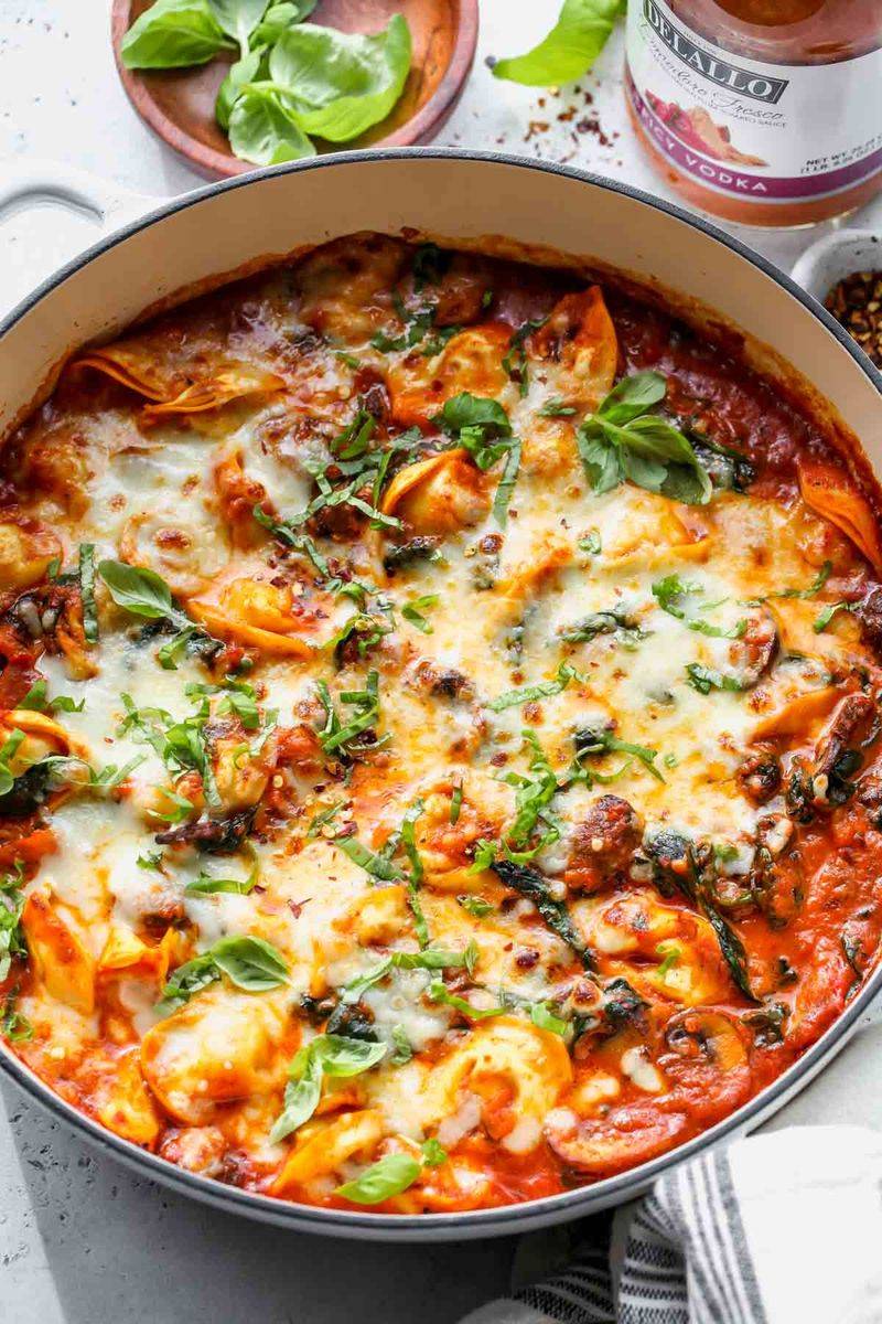 One-Pan Tortellini Bake