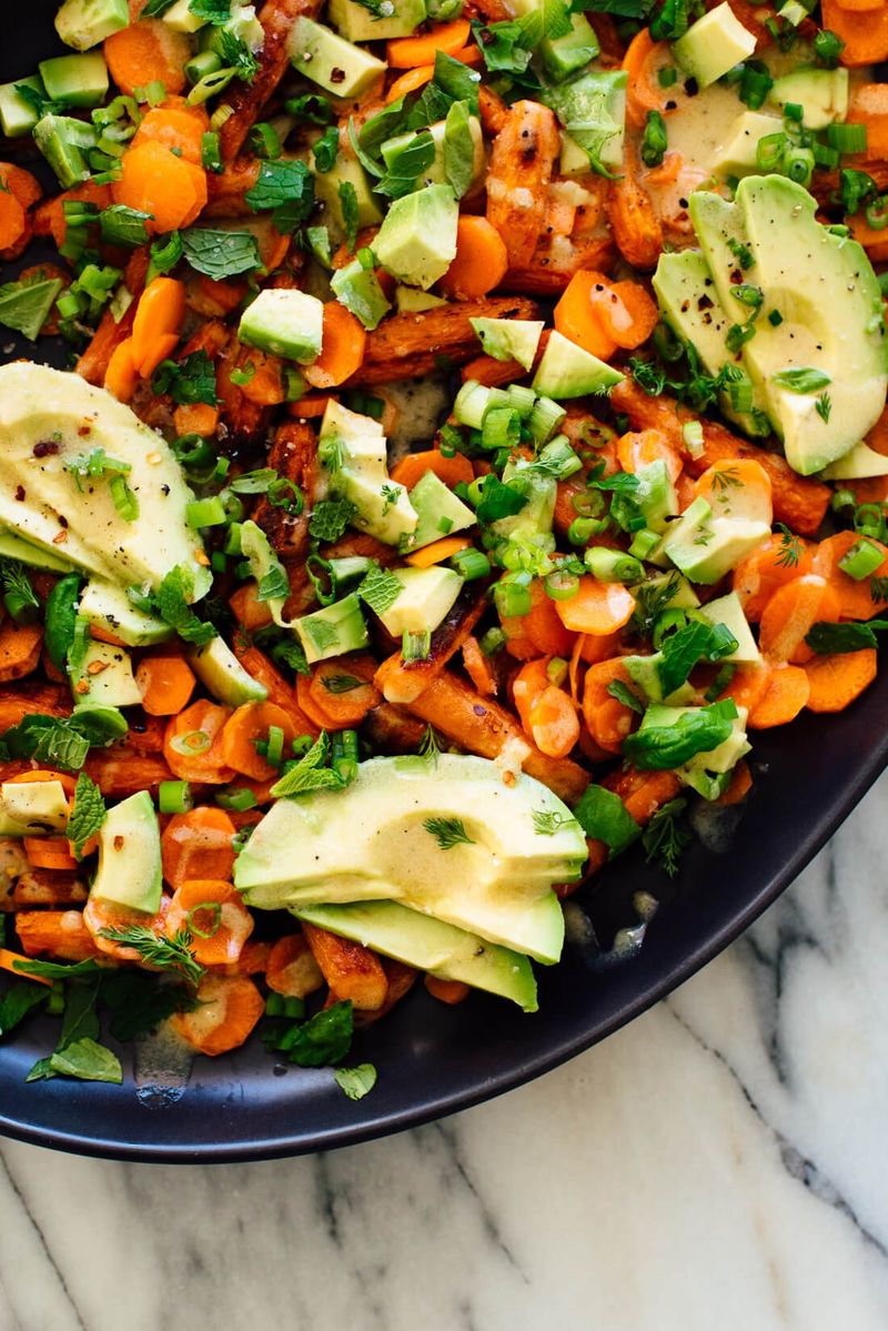 Roasted Carrot & Avocado Grain Bowl