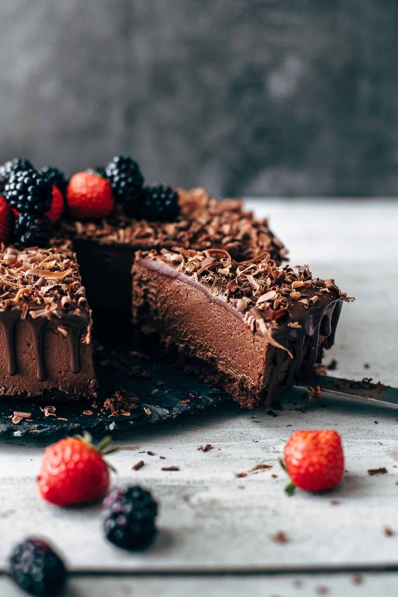 Chocolate Mousse Topped Cake