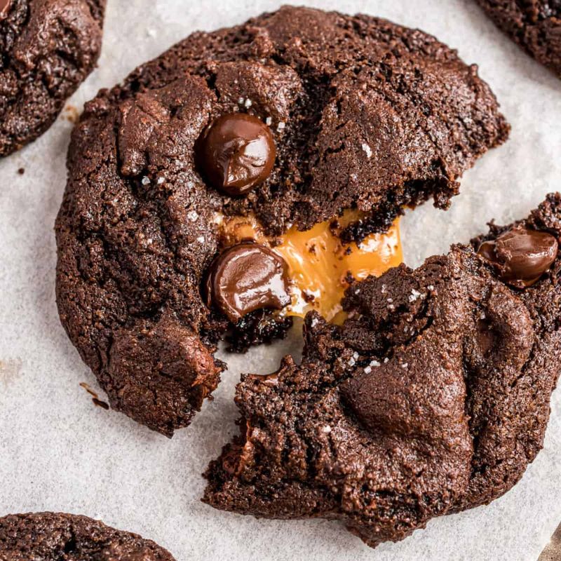 Salted Caramel Chocolate Cookies