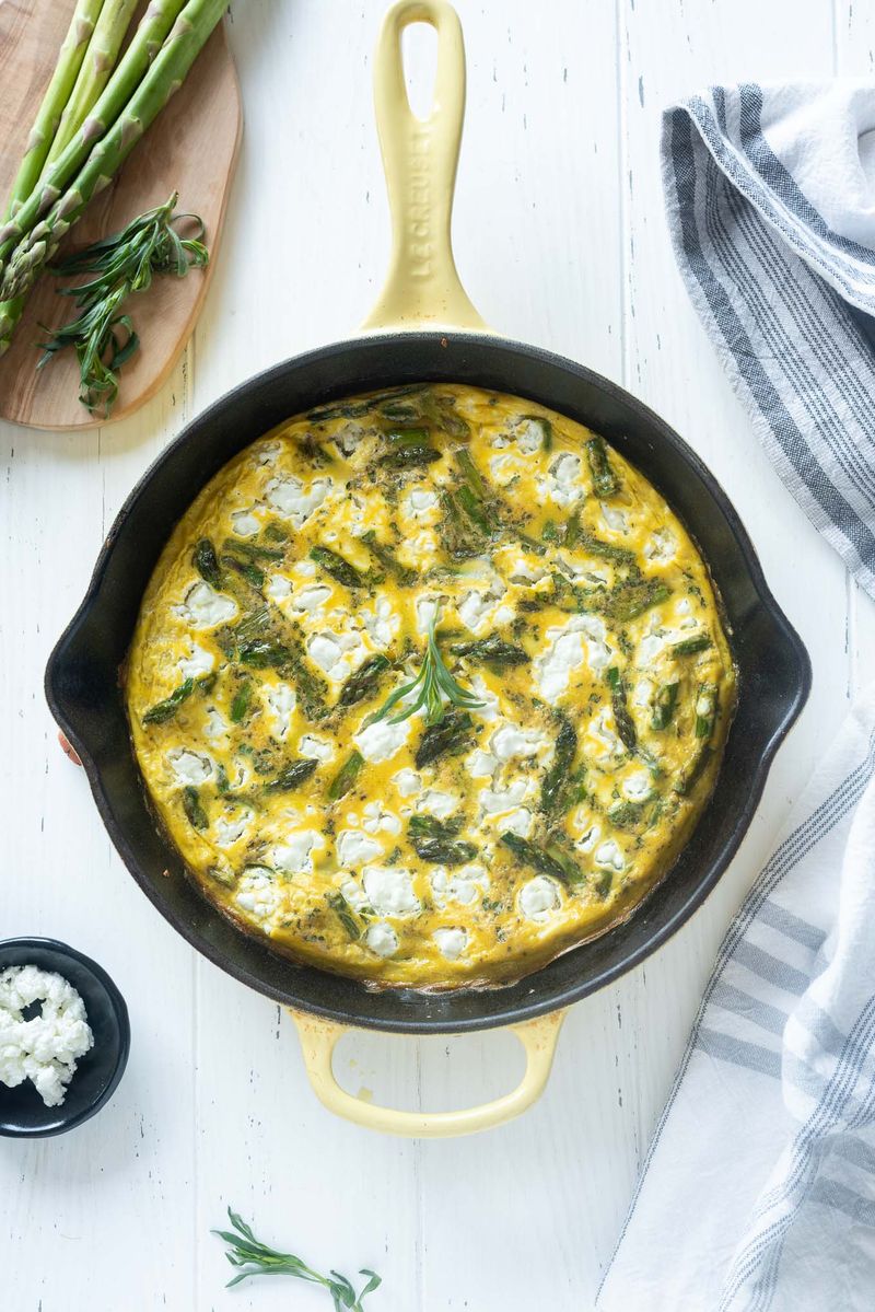 Asparagus and Goat Cheese Frittata