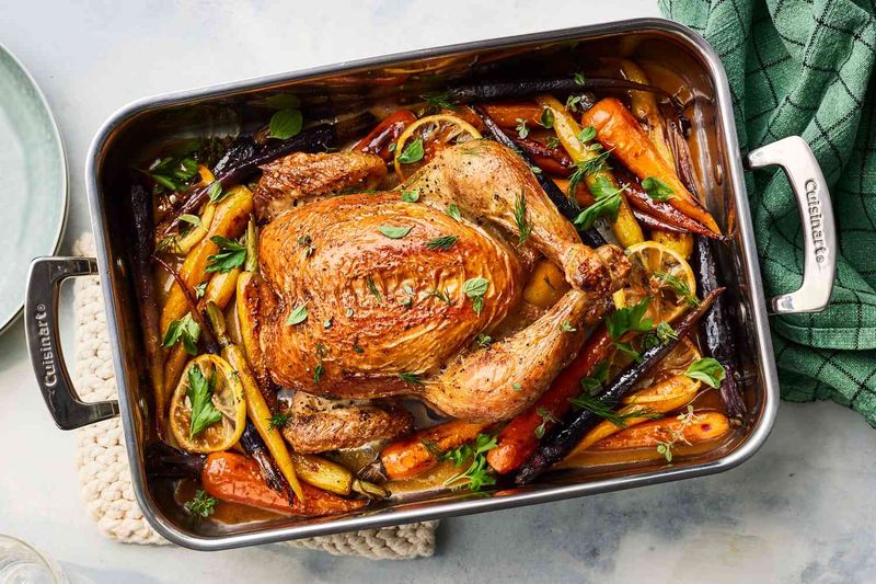 Herb-Roasted Chicken with Spring Veggies